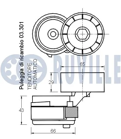 Polea tensora para Alfa Romeo GT  937