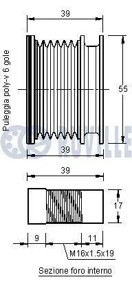 541268 Ruville Rueda libre alternador 