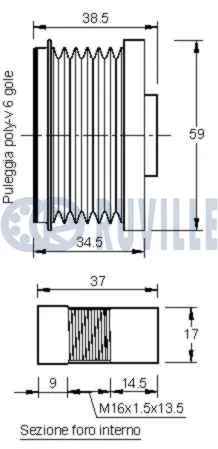 541710 Ruville Rueda libre alternador 