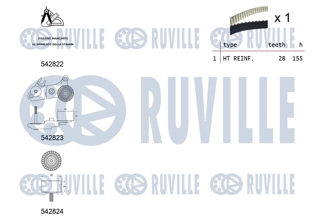 550502 Ruville Kit correa de distribución