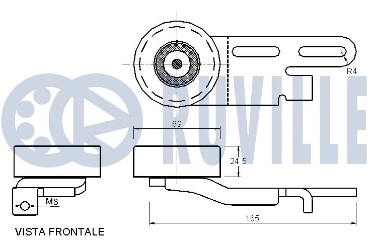 Tensor de la correa trapecial poli v Citroen AX 