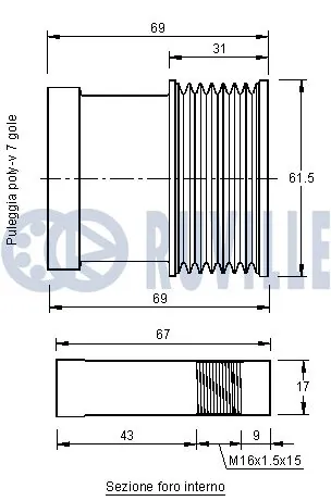 541937 Ruville Rueda libre alternador 