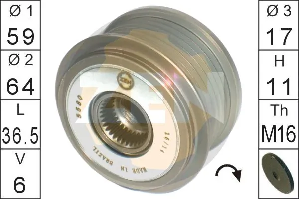 Polea de alternador Jumper bus (2006-2026) original desde 40,40 €