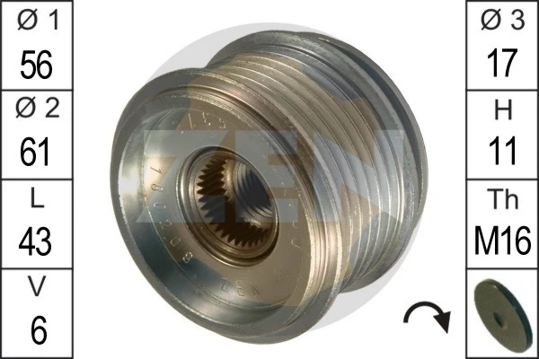 Comprar Rueda libre del alternador Touran I 1T1, 1T2