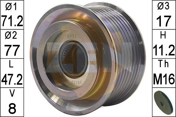 Polea de alternador TRUCK ATEGO II camión plataforma/chasis (2004-2026) original desde 41,03 €