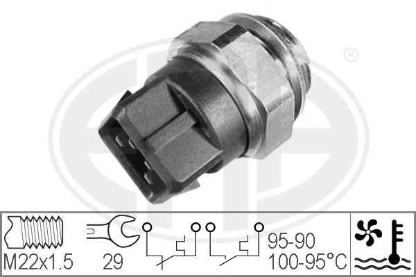 Interruptor de temperatura, ventilador del radiador Ford Mondeo II (BFP)