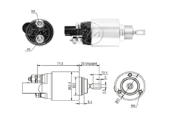 Interruptor magnético, estárter Volkswagen Jetta 5 1K2