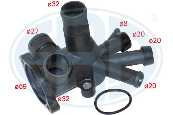 Caja de termostato para Volkswagen Golf 19E, 1G1
