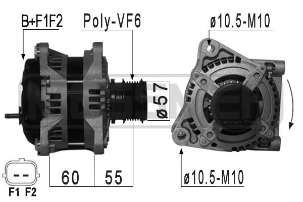 Alternador para Chrysler Voyager RG, RS