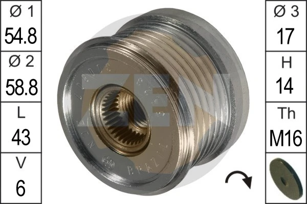 Rueda libre alternador  Nissan Micra  (2002-2010)