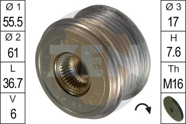 Polea de alternador Lacetti  sedán (2003-2013) original desde 41,19 €