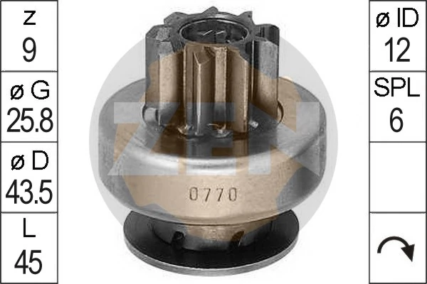 Bendix, motor de arranque Opel Zafira F75