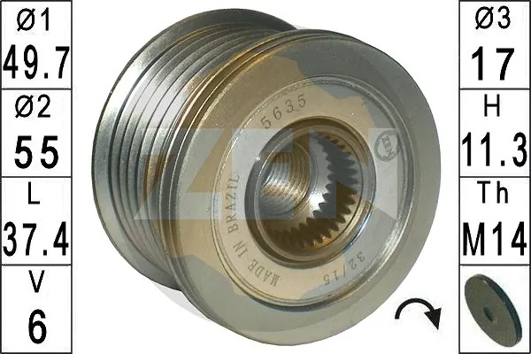 Polea alternador Ford Fiesta VII hatchback comprar en España