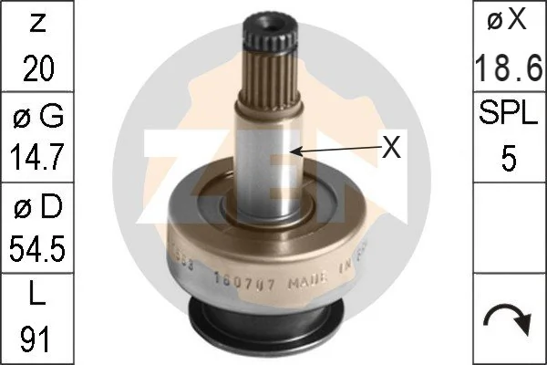 Bendix motor de arranque Mitsubishi Pajero IV (2006-2013)