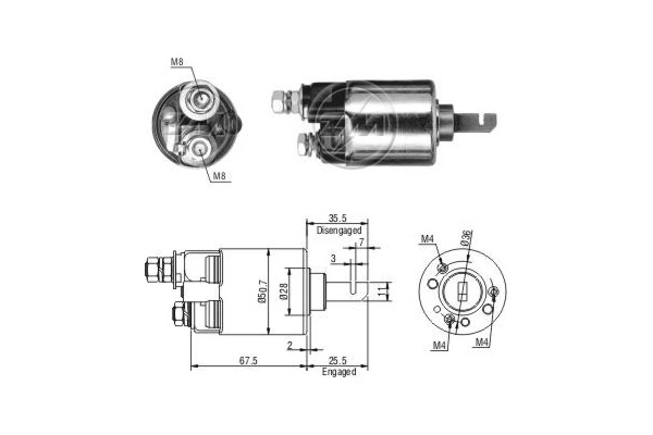 Solenoide arranque Honda Accord V (1993-1996)