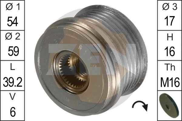 Polea libre del alternador Fiat Siena  (178)