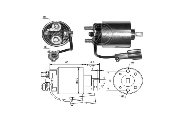 Solenoide arranque Nissan Sunny III (1990-1995)