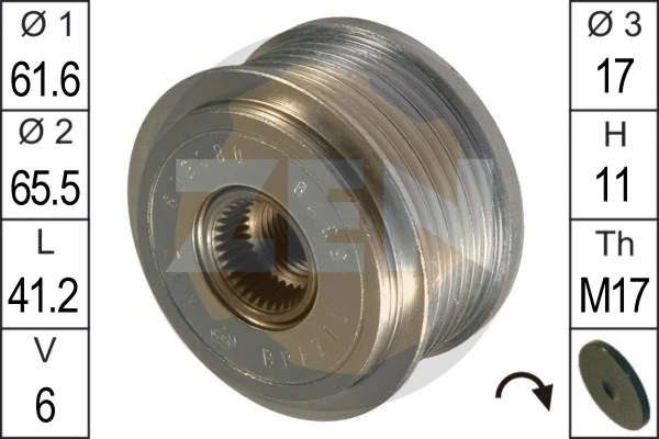 Polea de alternador Doblo I furgoneta (2001-2010) original desde 36,69 €