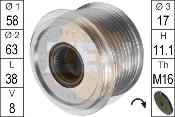 Rueda libre alternador Porsche 911 (2006-2012)