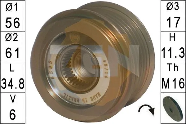 Polea de alternador para Audi A8  (4H2, 4H8, 4HC, 4HL)