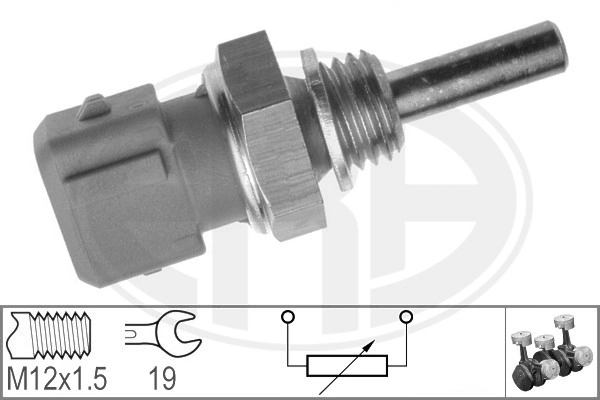 Sensor de temperatura del refrigerante Mazda 323 BG