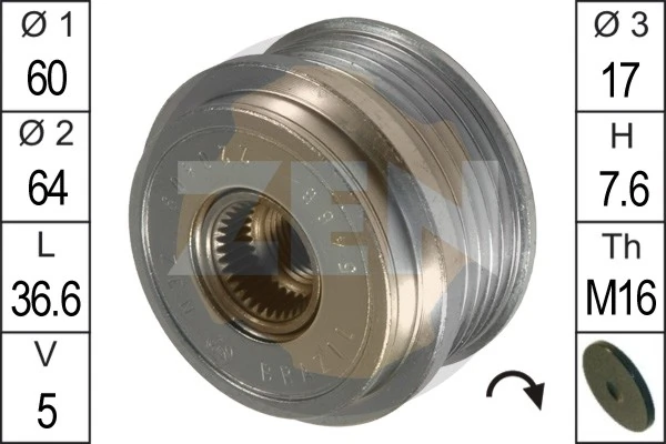 Rueda libre alternador  KIA Carnival III (2005-2015)