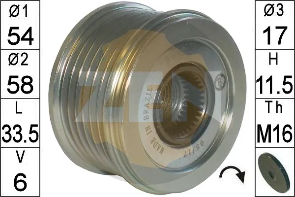 Comprar Rueda libre del alternador Berlingo  B9