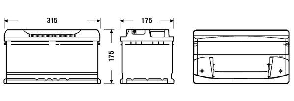 EB802 Exide Batería Start-Stop