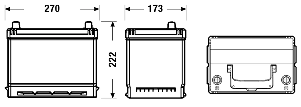 EB705 Exide Batería Start-Stop