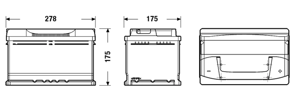 EB712 Exide Batería Start-Stop