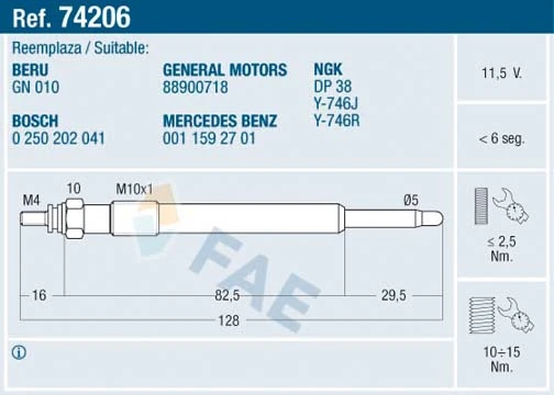 Bujía de precalentamiento Mercedes A  hatchback comprar en España