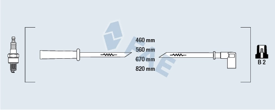 Comprar Juego de cables de alta tensión Peugeot 406  8B a bajo precio