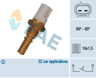 Sensor, temperatura del refrigerante (encendido el ventilador del radiador) Toyota Corolla E12