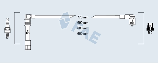 Cables de alta tensión, juego Audi TT  (1998-2006)