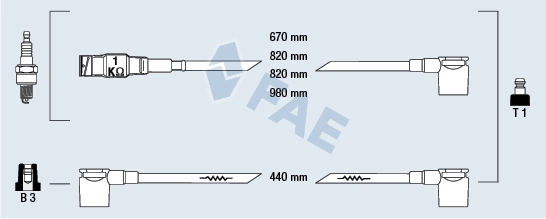 Comprar Juego de cables de alta tensión Mercedes E  C124 a bajo precio