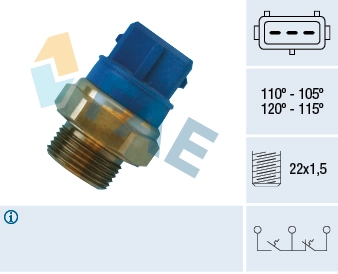 Interruptor de temperatura, ventilador del radiador Opel Vectra ()