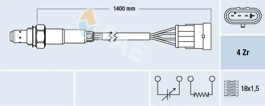 Sensor de oxígeno Punto II hatchback (1999-2012) original desde 60,95 €