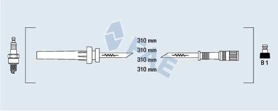 Comprar Juego de cables de alta tensión Chrysler Voyager III RG, RS a bajo precio
