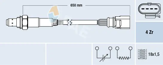Sonda lambda de oxígeno posterior al catalizador 3L906003 AND