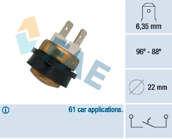 Sensor de temperatura del refrigerante para Rover 25 (RF)