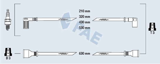 Comprar Juego de cables de alta tensión Lancia Delta I 831AB0 a bajo precio