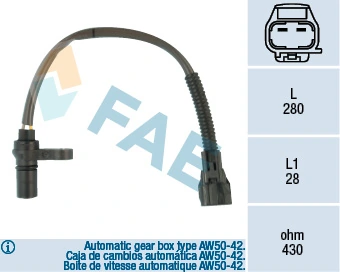 Sensor velocimetro EFI 303113 precio, desde 45,36 EUR