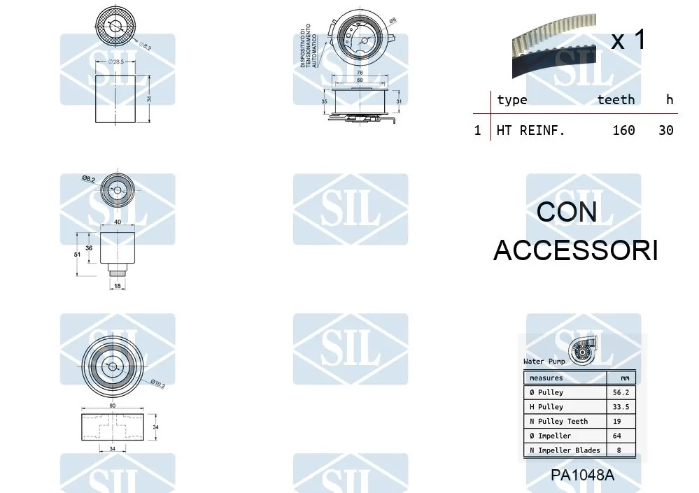 K4PA1048A SIL Kit correa de distribución