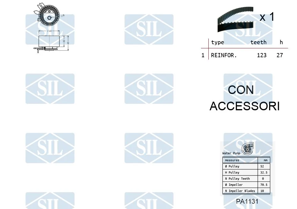 K1PA1131 SIL Kit correa de distribución