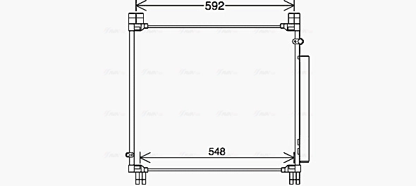 Condensador para Toyota Hilux  (GUN12, GUN13)