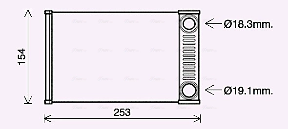 Radiador calefacción para Chevrolet Aveo T300