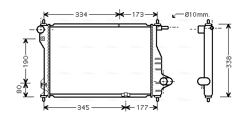 Radiador de água para Chevrolet Spark (Matiz)  (M200, M250)