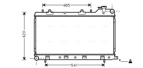 Radiador de água para Subaru Impreza I (GF)