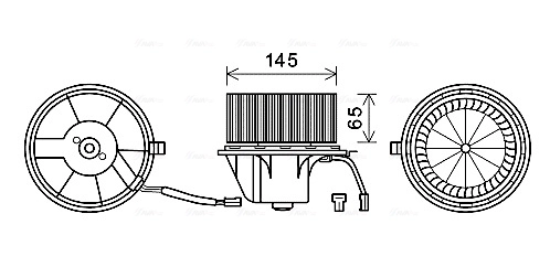Motor eléctrico, ventilador habitáculo Audi 80 8C2