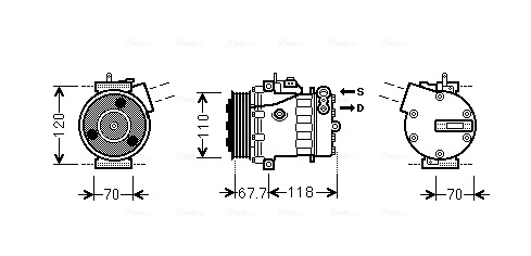 Compresor climatizador Fiat Linea  (2007-2026)